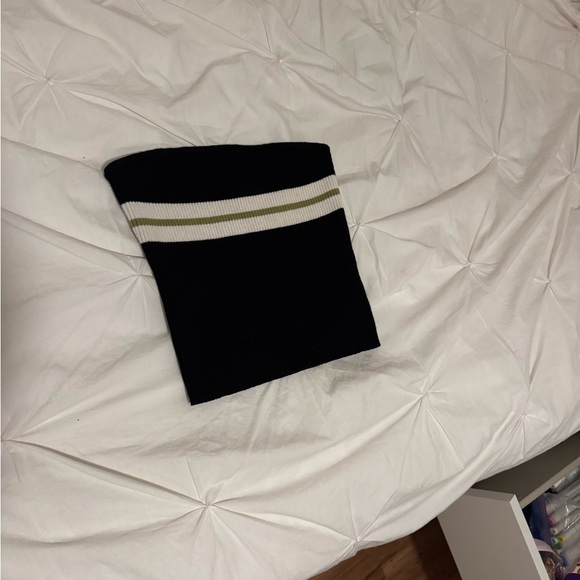 Tube top with white and green stripe - Picture 2 of 2